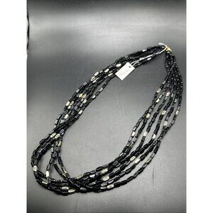 Park Lane Twist & Shout Beaded Necklace Black & Gold - New In Box